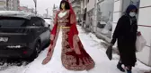 Kardan gelin yaptı, bindallı giydirdi