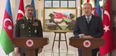 Bakan Akar ve Azerbaycan Savunma Bakanı Orgeneral Zakir Hasanov Ortak Basın Toplantısı Düzenledi