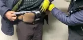 Beline sardığı 3 kilo 50 gram uyuşturucu madde ile yakalandı