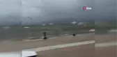 Köyceğiz'de fırtına...Dalgalar sahile vurdu