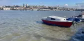 Drone - Haliç'te suyun rengi kahverengiye dönüştü