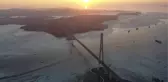 Vladivostok'un Doğu Boğaziçinde gün batımı