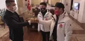Vali Memiş, Kış Olimpiyatları'nda 6. olan Akar'ı altınla ödüllendirdi