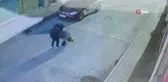 Arnavutköy'de işyerinin önündeki el arabası böyle çalındı
