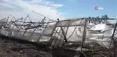 Antalya'da 10 saniyelik hortum domates serasını yerle bir etti