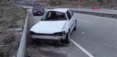 KIRIKKALE'DE OTOMOBİL BARİYERE ÇARPTI: 2 YARALI