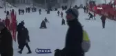 Palandöken'deki pistler kayakseverlerle doldu taştı