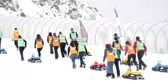 Erciyes'te düzenlenen kızak yarışmasında 25 çift hem eğlendi hem yarıştı