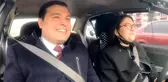 Başkan Çakın, kadın taksiciyle Uşak'ı dolaştı