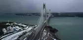 İstanbul Boğazı'nda kar manzarası