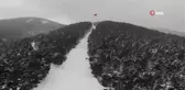 Kar yağışı sonrası Aydos Ormanı'ndan eşsiz görüntüler
