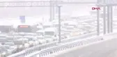 MAHMUTBEY'DE KAR TRAFİĞİ