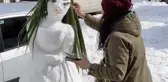 Eyüpsultan'da kardan kadına makyaj yaptılar