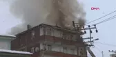 ERBAA'DA 4 KATLI BİNANIN ÇATISINDA YANGIN