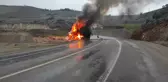 Seyir halindeki tır yandı