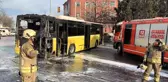 Bağcılar'da İETT aracı alev alev yandı