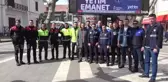 Yaya yolunda giden motorkuryelilere ceza yağdı