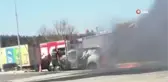 Son dakika haber... Akaryakıt istasyonundaki araç yangını paniğe neden oldu