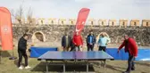 KAPADOKYA'DA YER ALTINDA VE BALONDA MASA TENİSİ MAÇI