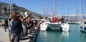 Özlem ve Özkan Şahin çifti, dünya turu yolculuğuna uğurlandı