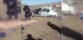 Takla atan otomobil tarlaya uçtu: 4 yaralı