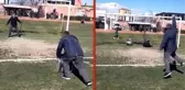Galibiyet sevinciyle kendilerini sahaya attılar! Klarnetçi kaleye geçti, davul futbol topu oldu