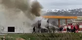 AKARYAKIT İSTASYONUNDA ALEV ALAN TIR KORKUTTU