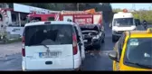 Sarıyer'de araçlar kafa kafaya çarpıştı: 3 yaralı