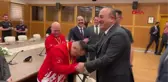 Bakan Çavuşoğlu, özel sporcuları kabul etti