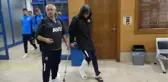 SPOR Crespo, koltuk değnekleriyle havalimanına geldi
