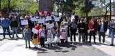 Afganistan'da okul ve camiye düzenlenen bombalı saldırı Trabzon'da protesto edildi
