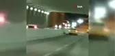 Kilometrelerce ters şeritten gitti, normalmiş gibi davrandı