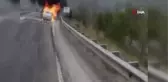 Bilecik'te seyir halinde yanan araç kullanılmaz hale geldi