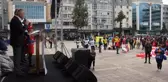 Samsun'da 1 Mayıs coşkusunu yağmur dindirdi