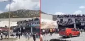 Antalya'da faciadan dönüldü! Drift festivalini izleyenlerin olduğu balkon böyle çöktü
