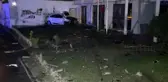 Başkentte bir sürücü kontrolünü kaybettiği aracıyla inşaat alanına daldı