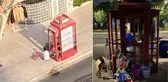 Çin'de bir kadın telefon kulübesinde köpeğiyle birlikte bir ay boyunca karantinada kaldı