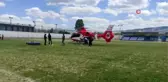Çöken duvarın altında altında kalan kadın helikopterle hastaneye kaldırıldı