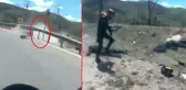 Ölüm onları 2 teker üstünde yakalamıştı! Feci kazanın görüntüleri ortaya çıktı