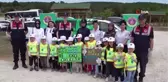 Uşak protokolü Yeşil Karaağaç Göledinde 40 poşet çöp toplandı