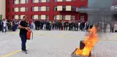 Oltu Beşeri ve Sosyal Bilimler Fakültesinde yangın tatbikatı