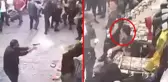 Beyazıt'ta 7 kişinin yaralandığı çatışmanın yeni görüntüleri ortaya çıktı! Kalabalık içinde direkt polisi hedef almış