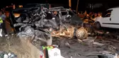TIR'ın altına giren minibüs parçalandı, 1 yaralı