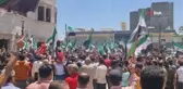 Azez'de beklenen askeri operasyonlara destek gösterisi