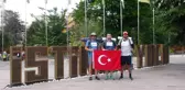 İstiklal Yolu'nda İnebolu'dan Ankara'ya yürüyen ekip Çankırı'ya ulaştı