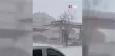 Ceviz büyüklüğünde yağan dolu kenti beyaza bürüdü