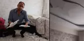 1 yıl önce taşındıkları ev başlarına yıkılmak üzere! Tavanın çöküşünü saniye saniye kaydettiler