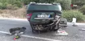 Aydın'da karşı şeride geçen otomobil takla attı: 1 ölü, 4 yaralı
