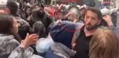 Kadıköy'deki terör örgütü elebaşı Öcalan'a destek yürüyüşünde ortalık karıştı! HDP'li vekil polise yumruk attı