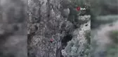 Şiddetli yağış nedeniyle mahsur kalan dağcılar böyle kurtarıldı